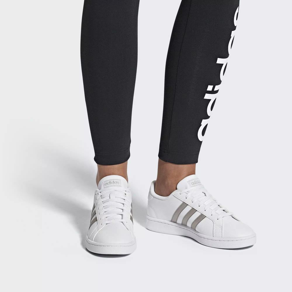 Adidas Grand Court Zapatillas De Tenis Blancos Para Mujer (MX-96137)